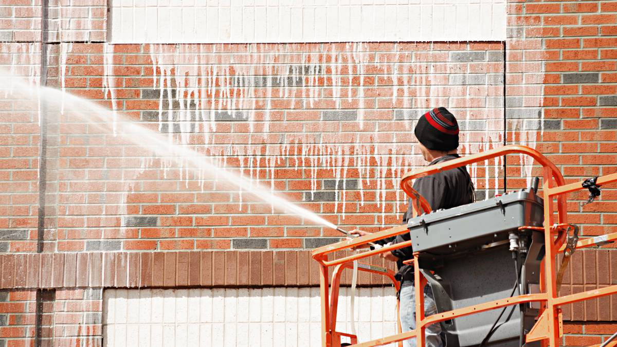 Слайд мойка фасадов